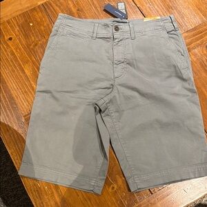 American Eagle Outfitters Gray Flat Front Shorts Longer Length